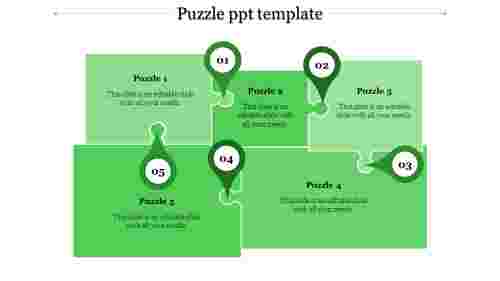puzzle ppt template-puzzle ppt template-Green